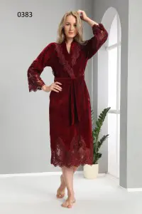 Халат Nusa ns 0383 Bordo