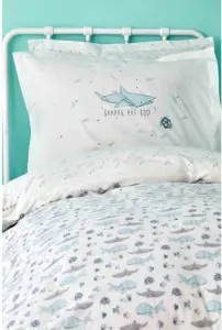 Постельное белье Karaca Home Shark yesil 2020-2