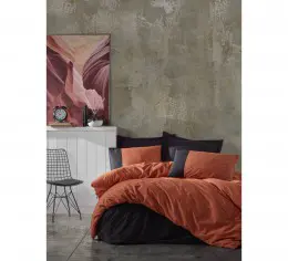 Постельное белье Cotton Box Plain Kiremit Siyah