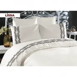 Постельное белье Arya Majestik Бамбук Lucas с кружевом