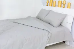 Набор MirSon №2464 BamBoo 16-5703 Light Gray (одеяло + 2 наволочки + простынь)