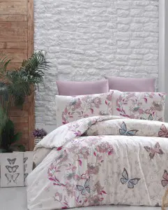 Постельное белье First Choice Kelebek Pudra (Powder)