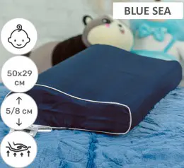 Подушка ортопедическая MirSon  №6111 Noble stripe Blue sea KIDDY Boy
