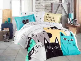 Постельное белье Hobby  Love Cats желтый
