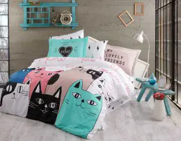 Постельное белье Hobby  Love Cats розовый
