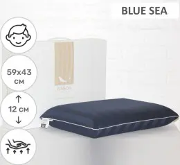 Подушка ортопедическая MirSon №7025 Elite Noble stripe Blue sea Men