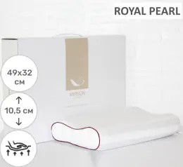 Подушка ортопедическая MirSon №7043 Elite Noble stripe Royal Pearl