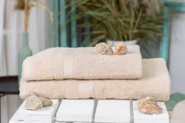 Набор полотенец MirSon 5014 SoftNes Beige 50x90 см + 70x140 см - 2 шт