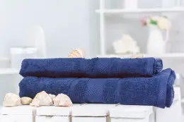 Набор полотенец MirSon 5073 Elite SoftNes Darkblue 50x90 см + 70x140 см - 2 шт