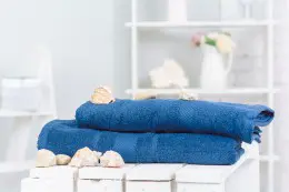 Набор полотенец MirSon 5076 Elite SoftNes Kingblue 50x90 см + 70x140 см - 2 шт