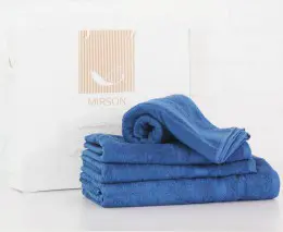 Набор полотенец MirSon 5085 Elite SoftNes Blueberry 40x70 см + 50x90 см + 70x140 см + 100x150 см - 4 шт