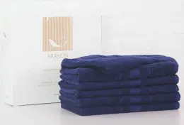 Набор полотенец MirSon 5076 Elite SoftNes Kingblue 50x90 см - 6 шт