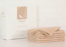 Набор полотенец MirSon 5084 Elite SoftNes Beige 50x90 см - 6 шт