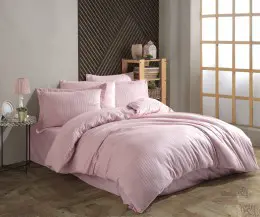 Постельное белье Hobby Exclusive Diamond Cizgili пудра