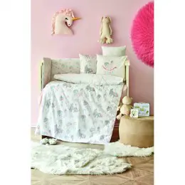 Детское постельное белье с одеялом, подушкой, защитой Karaca Home Digna pembe