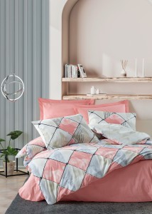  Комплект постельного белья Cotton box Tetragon Pembe