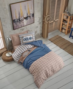 Комплект постельного белья Cotton Box Ocean Lacivert