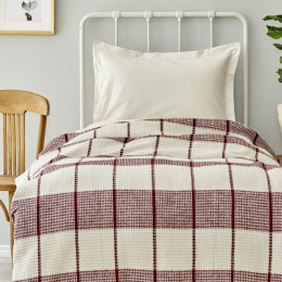 Плед Karaca Home Carmen Throw bordo