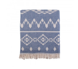 Полотенце Barine Pestemal Kilim Denim синее 90х160 см