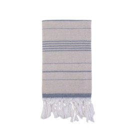 Полотенце Barine Pestemal Lino Indigo синее 95х160 см