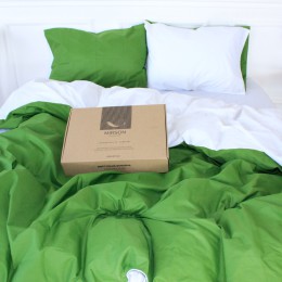 Постельное белье Mirson Ranforce Elite Green Diego (11-2107 + 18-0130)