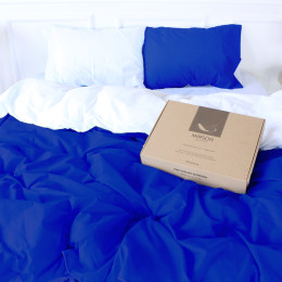Постельное белье Mirson Ranforce Elite Pablo Blue (11-2107 + 19-4150)