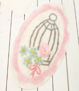 Коврик в ванную Chilai Home Sweet bird pink