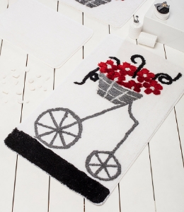 Коврик в ванную Chilai Home Alacati red