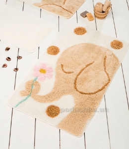 Коврик в ванную Chilai Home Buyuk fil coffee