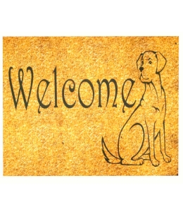 Коврик придверный Izzihome Peppina Kapı Welcome Dog