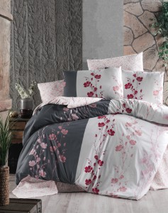 Постельное белье First Choice De Luxe Ранфорс Цветной Carmelia Anthracite 200x220