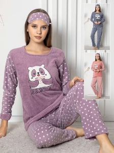 Пижама женская флисовая зимняя Akasya 02109 Lila
