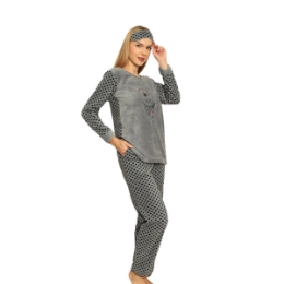 Пижама женская флисовая зимняя Akasya 02166 Grey