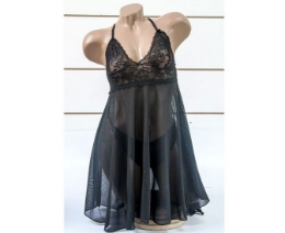 Ночная сорочка эротическая Lady Lingerie 3912 черная