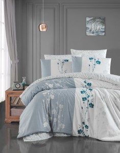 Постельное белье First Choice De Luxe Ранфорс Цветной Carmelia Grey 200x220