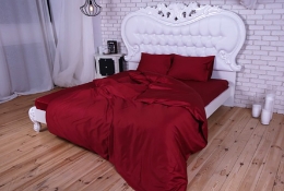 Пододеяльник 00-0023 Wine Red Active сатин однотонный Nostra