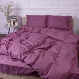Пододеяльник 30-0008 Smoky Pink сатин-страйп MirSon