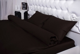Наволочка 00-0154 Dark Brown Active сатин однотонный Nostra