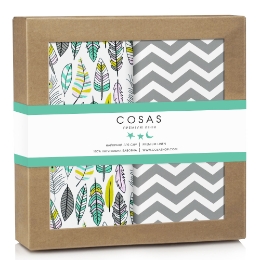 Набор наволочек Cosas Feather Grey/Zigzag Grey