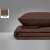 Наволочка MirSon бязь 19-1217 Chocolate Perla однотонная коричневая, фото