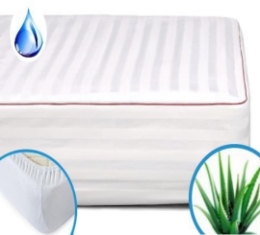 Наматрасник MirSon DeLuxe Cotton Aloe vera 271 непромокаемый с резинкой по периметру