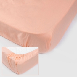 Простынь на резинке из ранфорса SoundSleep PR80R-Ran-169 Peach персиковая