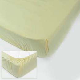 Простынь на резинке из ранфорса SoundSleep Ran-105 Yellow желтая