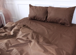Простынь на резинке 19-1217 Chocolate Perla ranforce-elite MirSon