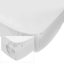 Простынь на резинке SoundSleep Dyed White ранфорс