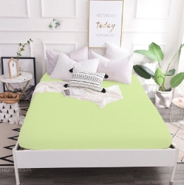 Простынь на резинке 12-0525 Luminary Green Mikrosatin Premium MirSon