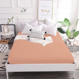 Простынь на резинке 15-1415 Coral Cloud Mikrosatin Premium MirSon
