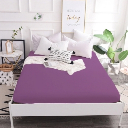 Простынь на резинке 19-3424 Sunset Purple Mikrosatin Premium MirSon