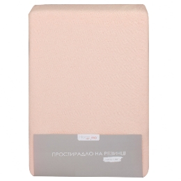 Махровая простынь на резинке Home Line персиковая