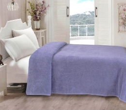 Простынь махровая Wisteria Iris Home сиреневая